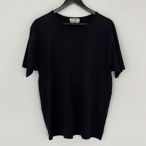 Acne Men Black Cotton Short Sleeve T-shirt M